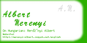 albert merenyi business card